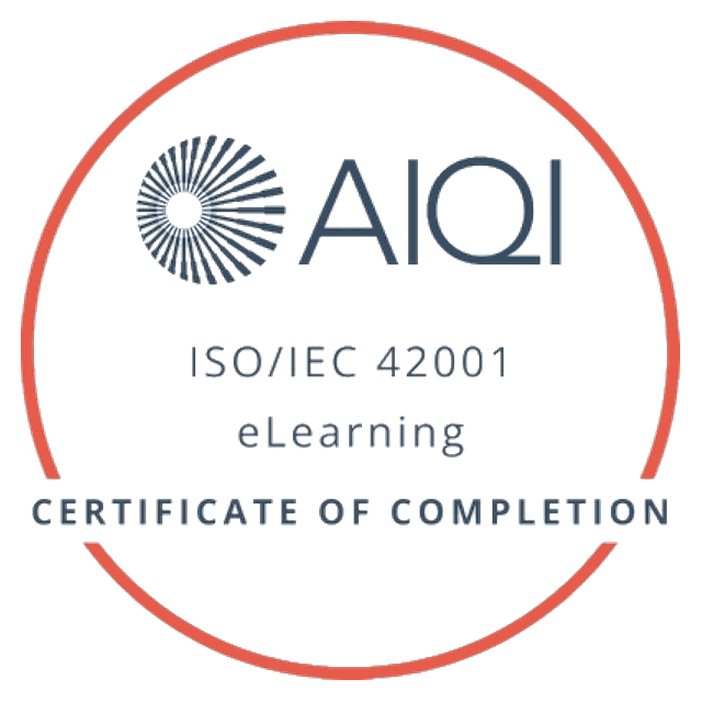 AIQI ISO/IEC 42001 eLearning – Certificate of Completion